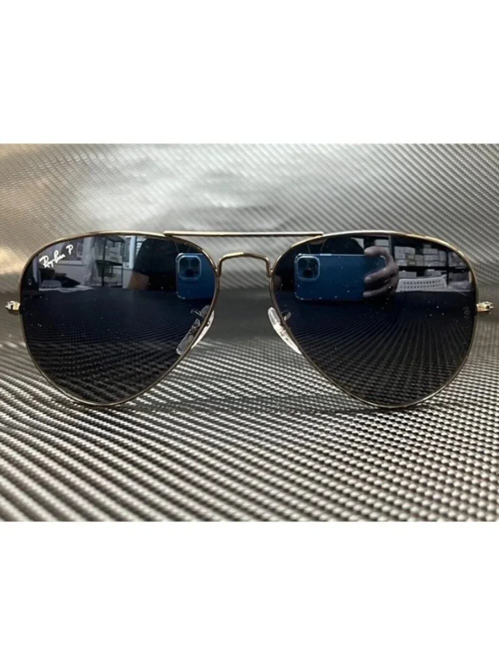 New Ray-Ban Men  Gunmetal Sunglasses  55- 14- 135